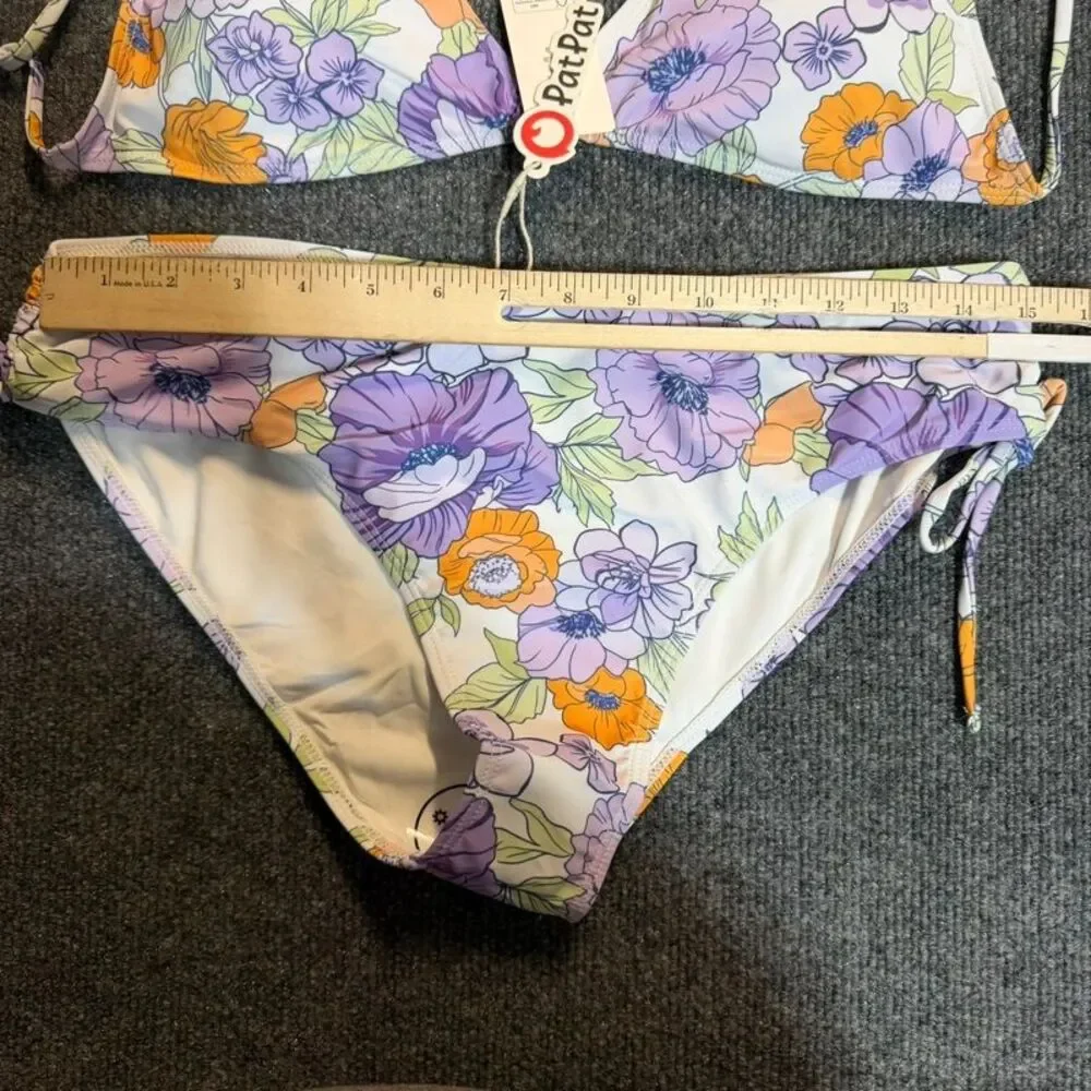 PatPat Women’s XL purple floral bikini set